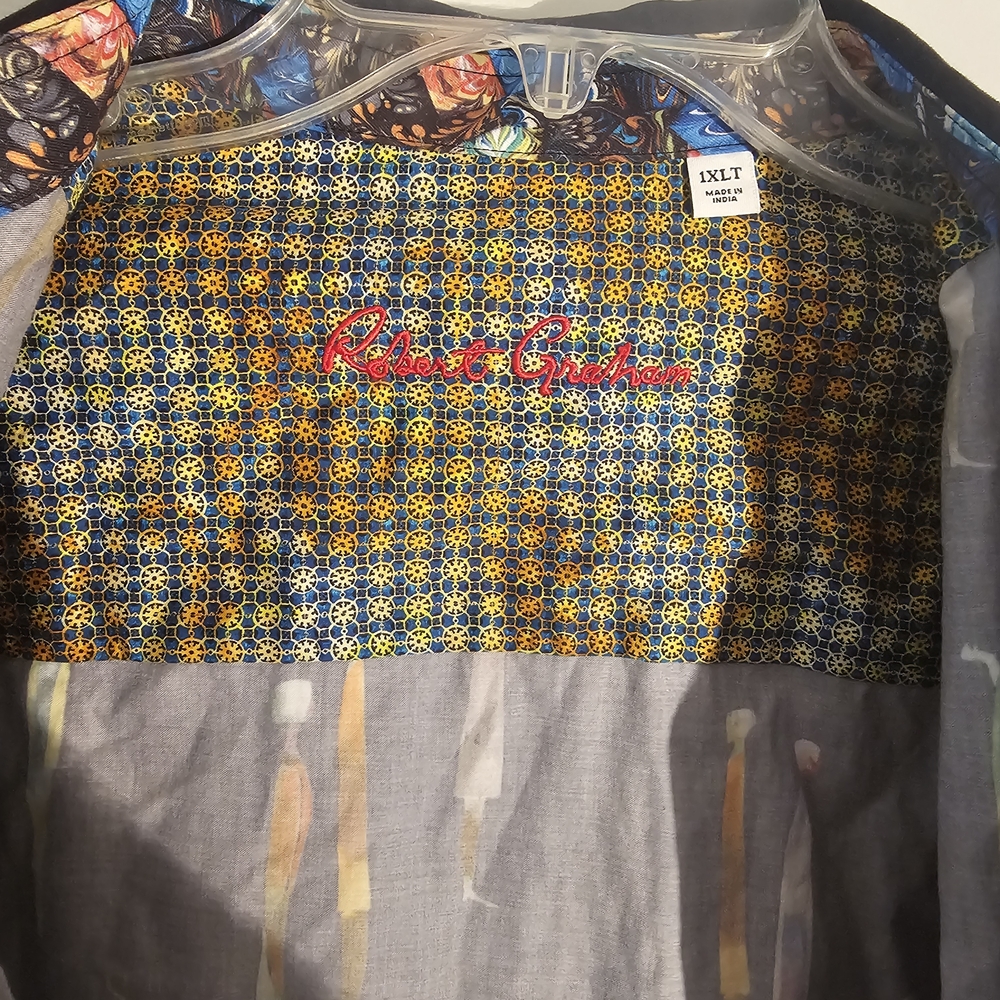 Robert Graham Black Multicolor Patterned Shirt - Picture 9 of 14